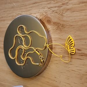 Handcrafted Gold plated Butterfly necklace